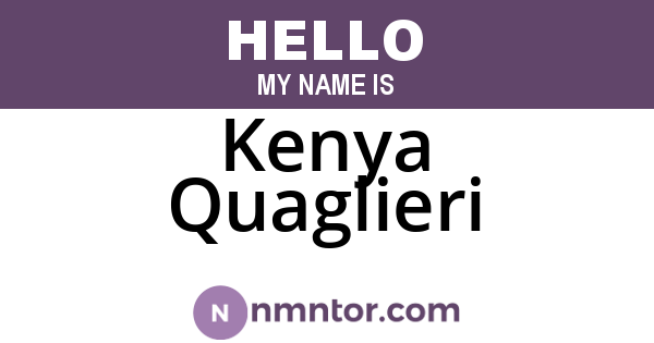 Kenya Quaglieri