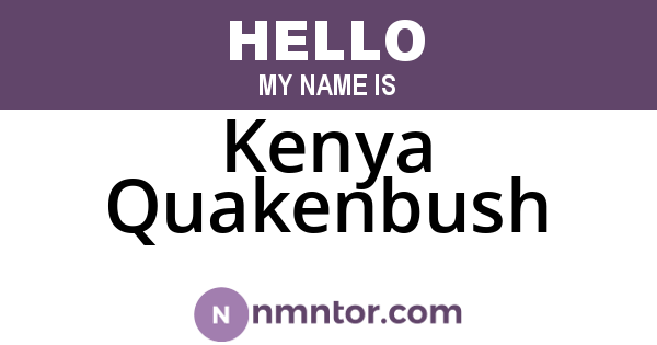 Kenya Quakenbush