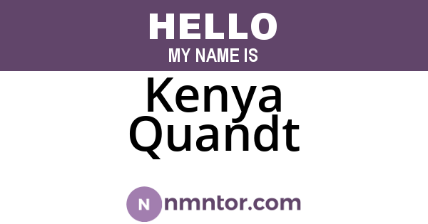 Kenya Quandt
