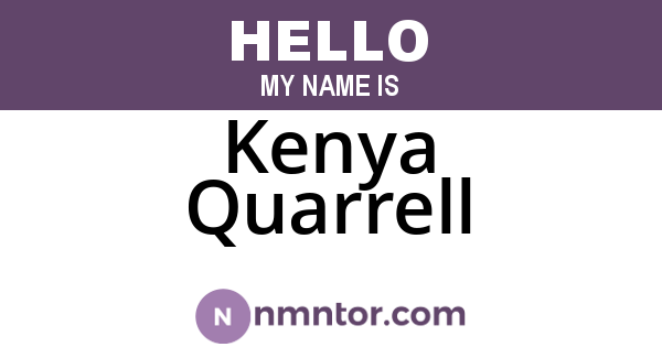 Kenya Quarrell