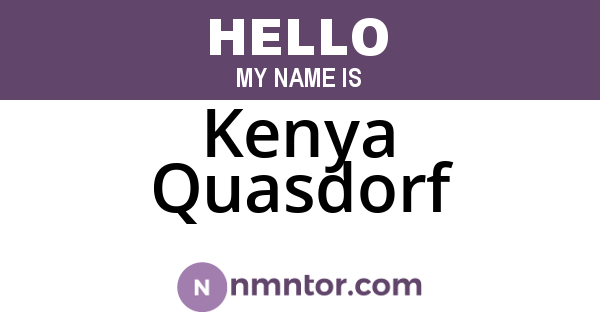 Kenya Quasdorf