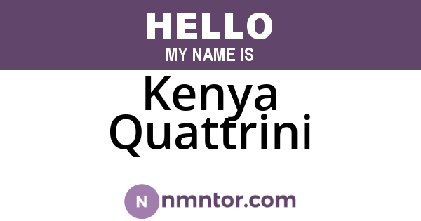 Kenya Quattrini