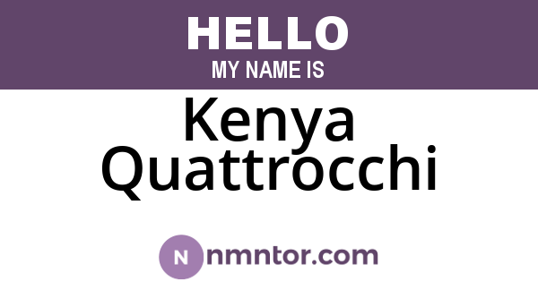 Kenya Quattrocchi