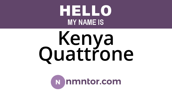 Kenya Quattrone