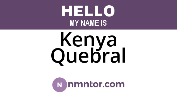 Kenya Quebral