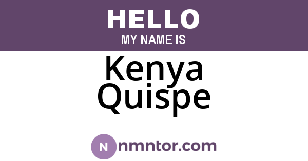 Kenya Quispe