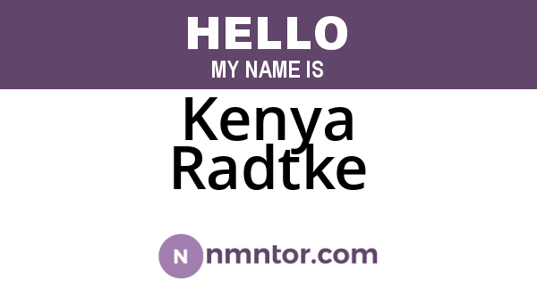 Kenya Radtke