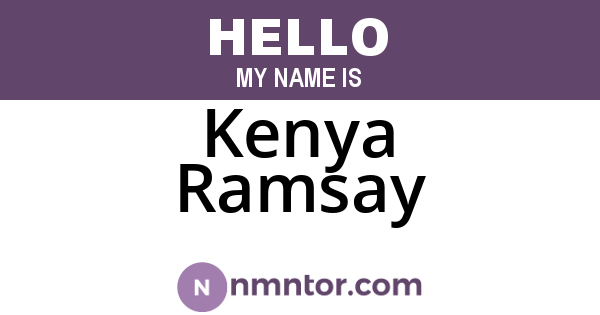 Kenya Ramsay