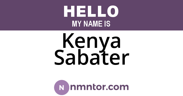Kenya Sabater