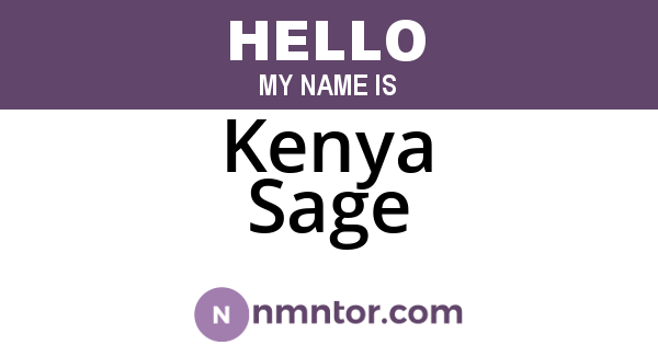 Kenya Sage
