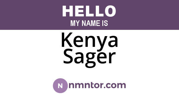 Kenya Sager