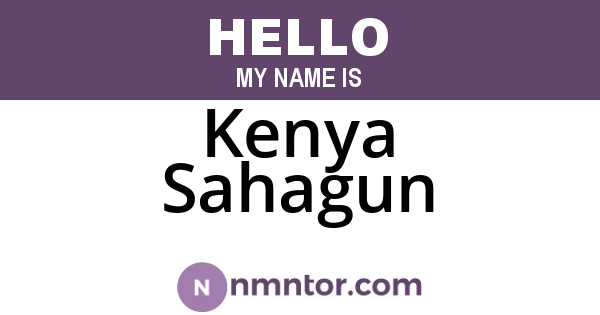 Kenya Sahagun