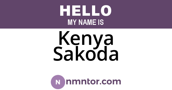 Kenya Sakoda