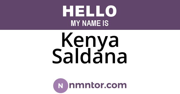 Kenya Saldana