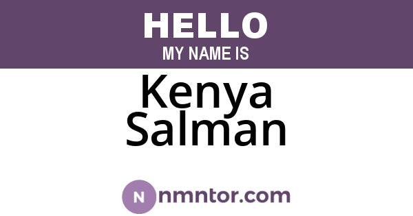 Kenya Salman