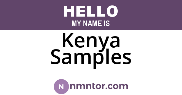 Kenya Samples