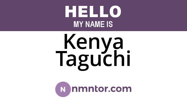 Kenya Taguchi