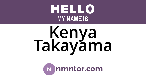 Kenya Takayama
