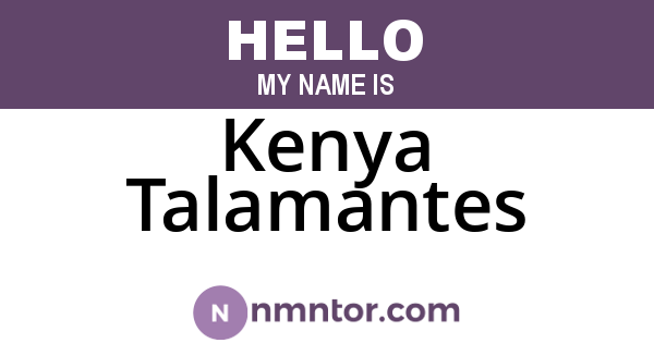 Kenya Talamantes