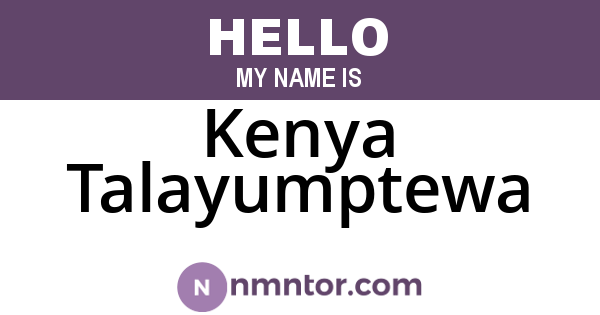 Kenya Talayumptewa