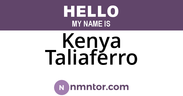 Kenya Taliaferro
