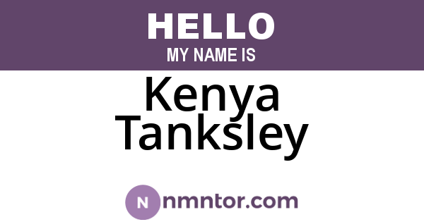 Kenya Tanksley