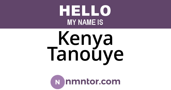 Kenya Tanouye