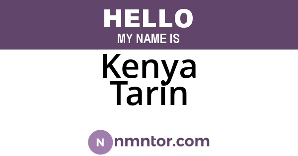 Kenya Tarin