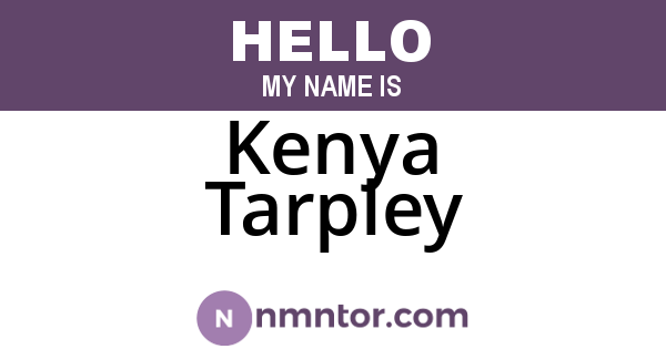 Kenya Tarpley