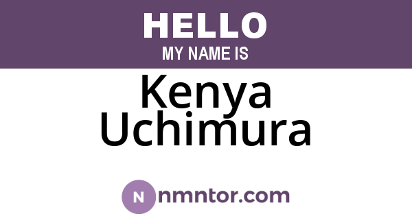 Kenya Uchimura