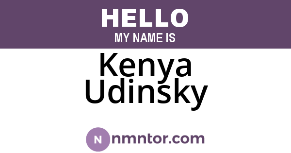 Kenya Udinsky