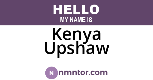 Kenya Upshaw
