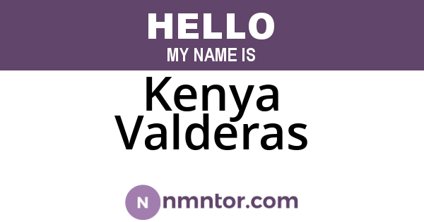 Kenya Valderas