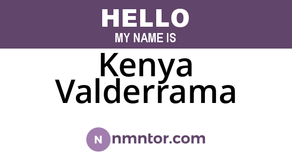 Kenya Valderrama