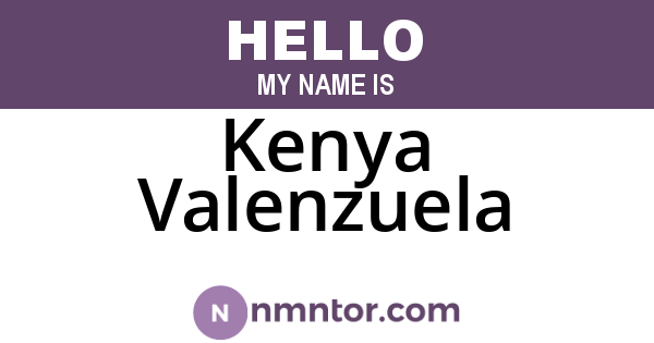 Kenya Valenzuela