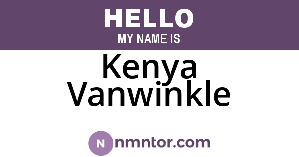 Kenya Vanwinkle