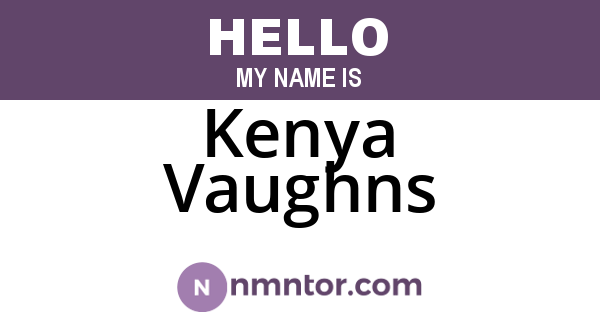 Kenya Vaughns