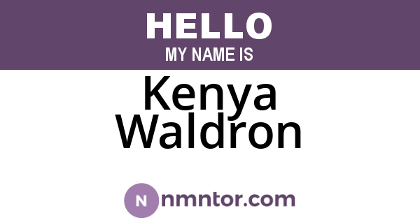 Kenya Waldron