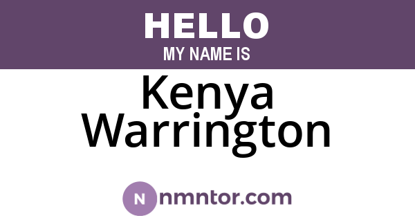 Kenya Warrington