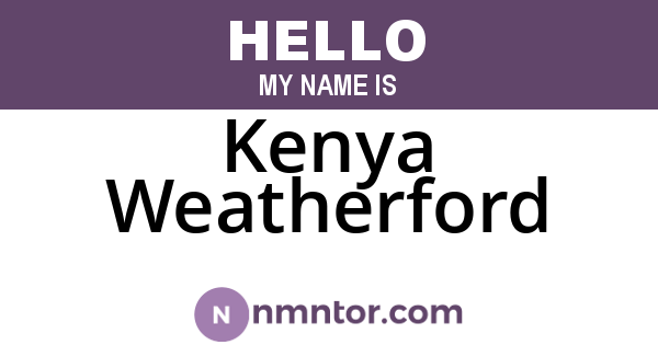 Kenya Weatherford