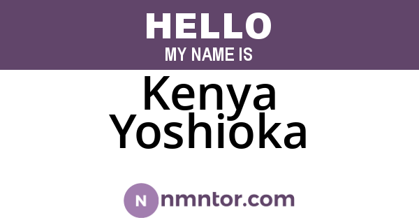 Kenya Yoshioka