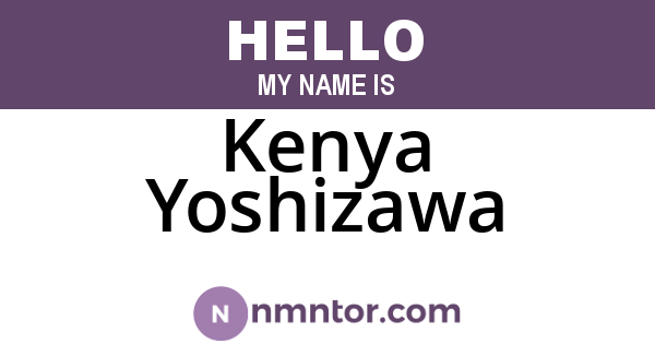 Kenya Yoshizawa