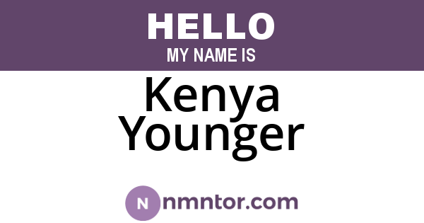 Kenya Younger