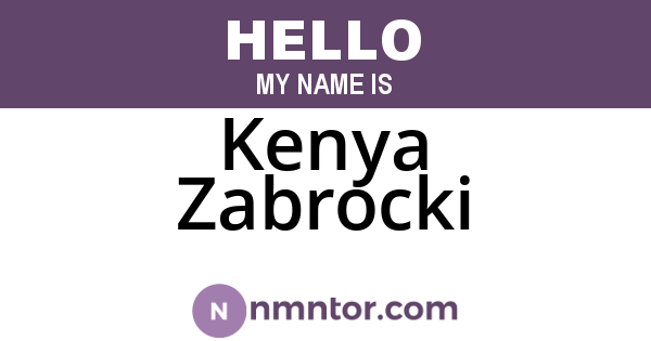 Kenya Zabrocki