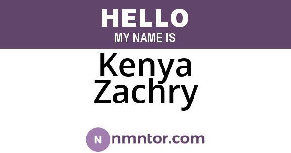 Kenya Zachry