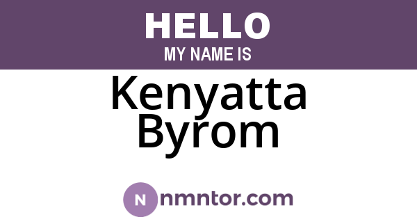Kenyatta Byrom
