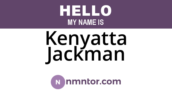 Kenyatta Jackman