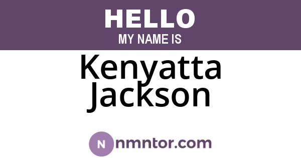 Kenyatta Jackson