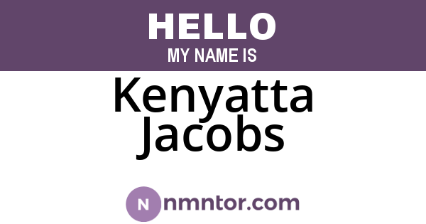 Kenyatta Jacobs