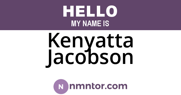 Kenyatta Jacobson